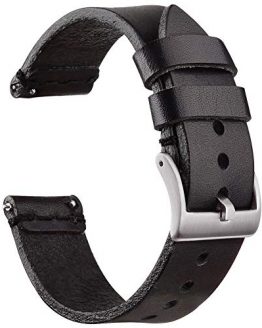 Ritche 22mm Leather Watch Bands, Quick Release Leather