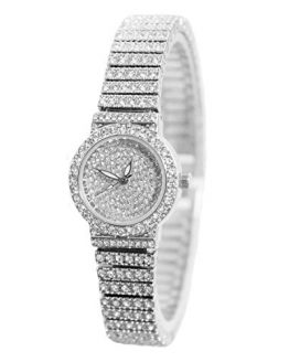 Ladies Dress Watch Luxury Quartz Small Face Diamond