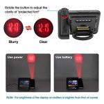 Rumfo Projection Alarm Clock, Smart LCD Display LED