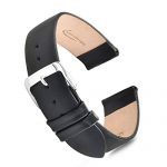 Genuine Leather Watch Band 18mm L Black Calf Skin Replacement Strap