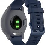 Wristology 20mm Navy Blue Silicone Watch Band – Quick Release Strap for Men & Women