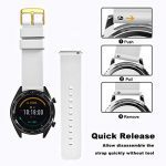 18mm Silicone Watch Band with Gold Buckle