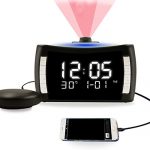 Projection Alarm Clock on Ceiling with Vibration