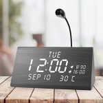 Wood Digital Dual Alarms Clocks