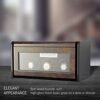 Dynamic Dark Burl Watch Winder - LCD Touchscreen, LED Backlight, and 3+5 Storage Compartment