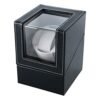 Single Watch Winder in Black Leather