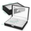 Watch Storage Box Lockable Case Black