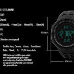 Digital LED Military Dual Time Back Light Stopwatch