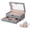 12 Slots Watch Box Organizer with Valet Drawer