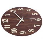 Night Light Round Wall Clock Vintage Rustic Country