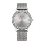 Silver Wrist Watch with Stainless Steel Mesh Strap Ladies