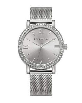 Silver Wrist Watch with Stainless Steel Mesh Strap Ladies