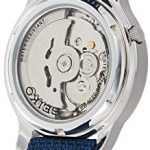 Seiko Automatic Stainless Steel Watch with Blue Band