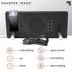Projection Alarm Clock Dual Alarms with FM Radio Function
