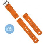 22mm Black/Pumpkin Orange - Barton Elite Silicone Watch Bands