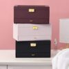 Jewelry Organizer Box for Women with Glass Top