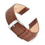 Leather Square Tip Watch Band 20mm Brown Speidel