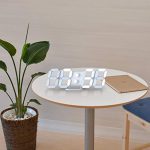 LED Digital Desk Clock, Table Wall Clocks 9.7” Brightness
