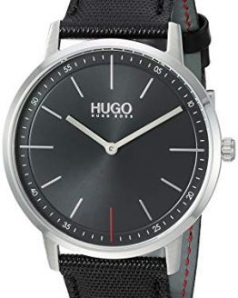 HUGO by Hugo Boss Watch with Leather Strap, Black 