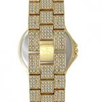 Jessica Simpson Women's Crystal Encrusted Stainless Steel