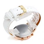 Women's Analog Watch Leather Band Rose Gold Tone