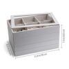 Vlando Gray Jewelry Trays - Stackable Storage for Elegant Organization