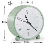 Analog Alarm Clock, 4 inch Super Silent Non Ticking Small Clock