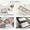 Vlando Gray Jewelry Trays - Stackable Storage for Elegant Organization