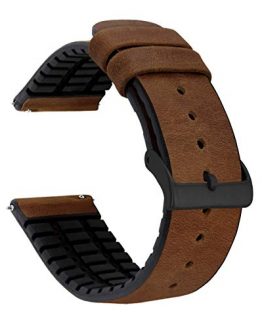 Barton Leather and Rubber Hybrid Watch Band