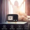 Retro Wooden Alarm Clock with Bluetooth Speaker