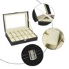 HOSEN Watch Organizer Large 12 Slot Watch Display Box