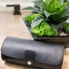 Vegan Leather Travel Watch Case Roll Organizer