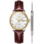 White Ladies Wrist Watch Brown Leather Waterproof