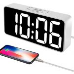 DreamSky 8.9 Inches Large Digital Alarm Clock with USB Charging Port