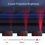 Projection Alarm Clock with USB Phone Charger - Easy-to-Use Digital Clock for Bedrooms