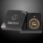 SIBOSUN Vintage Pocket Watch Mechanical Double Cover