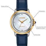 Blue  Citizen Quartz Watch with Leather Strap