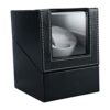 Single Watch Winder in Black Leather