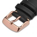 WOCCI 16mm Watch Band - Vintage Leather Watch Strap Black