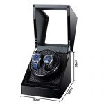 Kalawen Double Wooden Watch Winder for Automatic with Quiet Motor