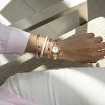 Anne Klein Women's Crystal Accented Bangle Watch
