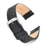 Watch Band Black with Carbon Fiber Men's Replacement Strap