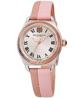 Pink Italian Leather Dial Strap Watch Bruno Magli