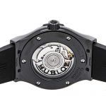 Hublot Classic Fusion Automatic: Pre-Owned Luxury in Black Carbon Fiber Dial and Rubber Strap