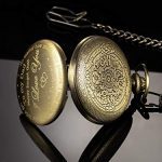 Hicarer Dad Present from Daughter to Father Engraved Pocket Watch