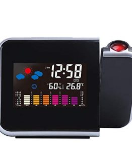 Rumfo Projection Alarm Clock, Smart LCD Display LED