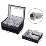 BEWISHOME Watch Box Organizer with Valet Drawer