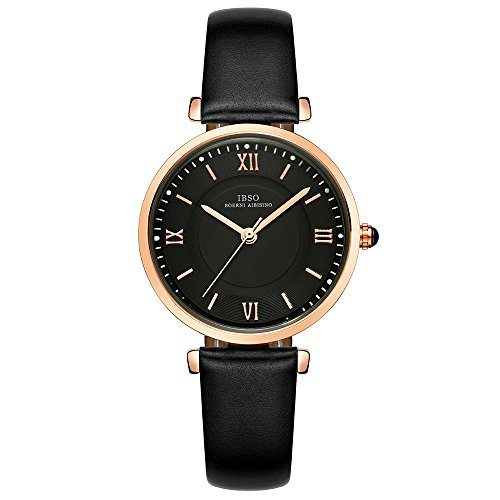 IBSO Ladies Watches Leather Band Round Case Fashion