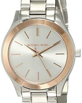 Michael Kors Women's Mini Slim Runway Silver-Tone Watch