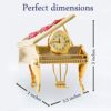 Vintage Piano Desk Clock Gift for Musician